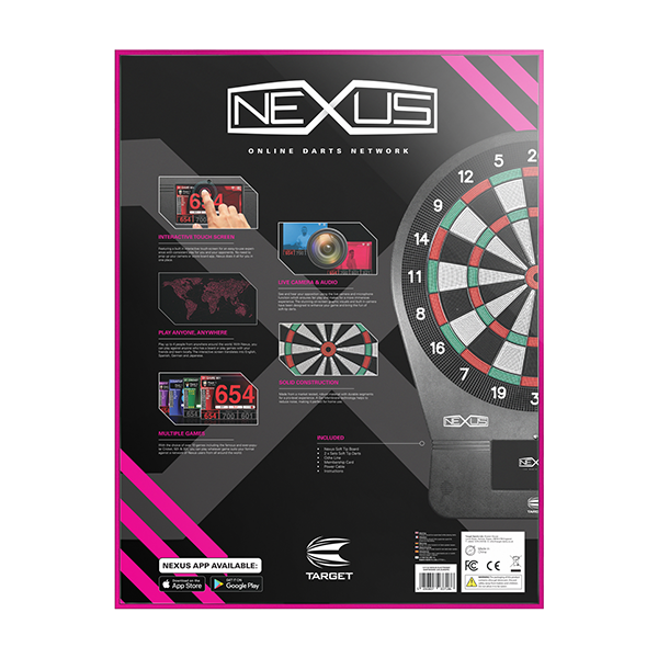 Nexus Electronic Dartboard box back side