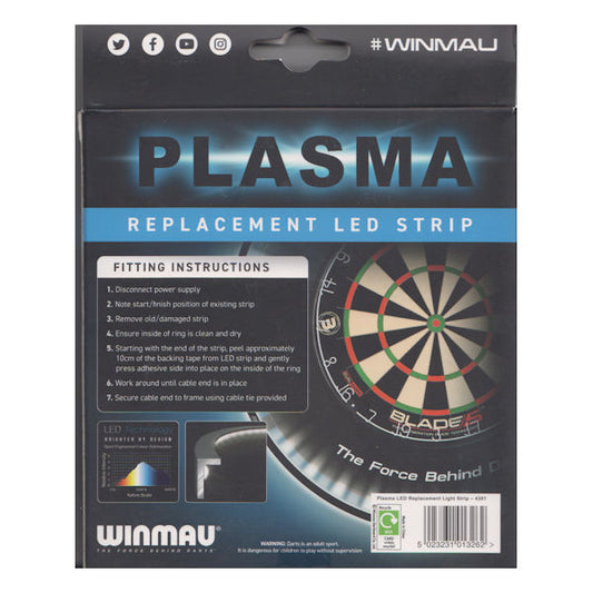 Winmau Plasma Replacement LED light strip back of box