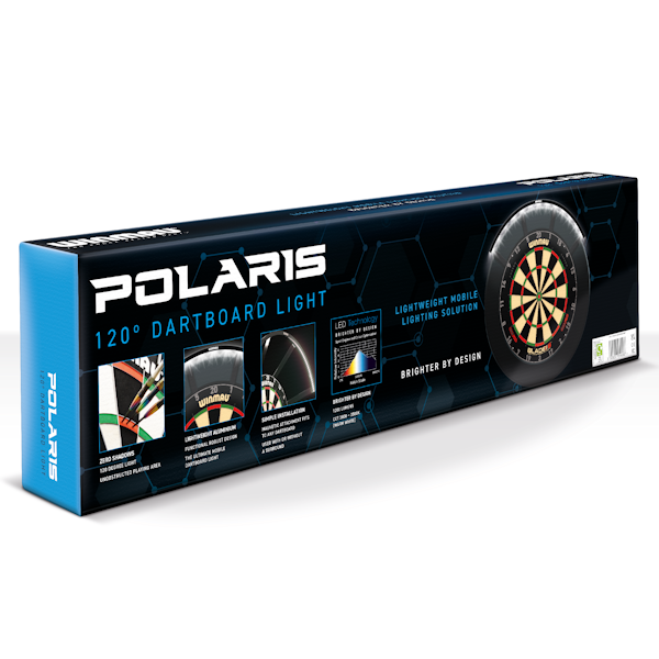 Polaris 120° Dartboard Light Back of Box