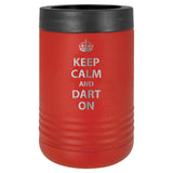 Beverage Beer Holder -Keep Calm and Dart On Red