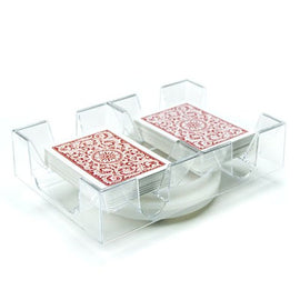 Revolving Card Holder - 2 decks showing with cards