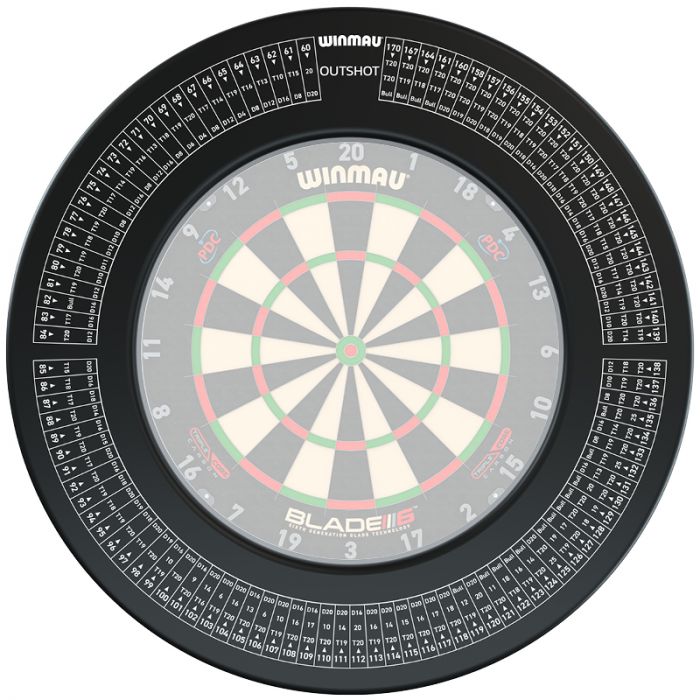 Outchart Black Surround with dart board showing but not included